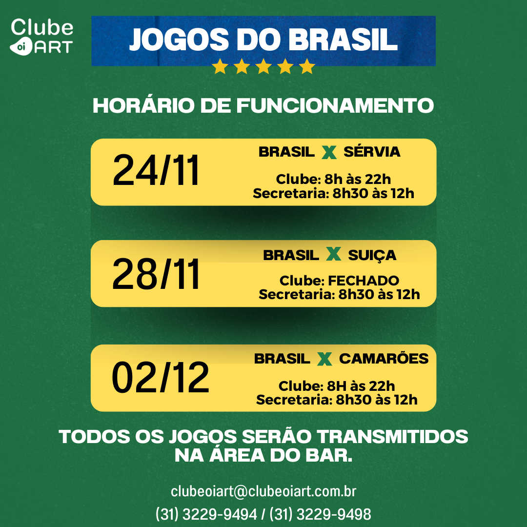 Hoje é dia de jogo do Brasil. VemProDitado!